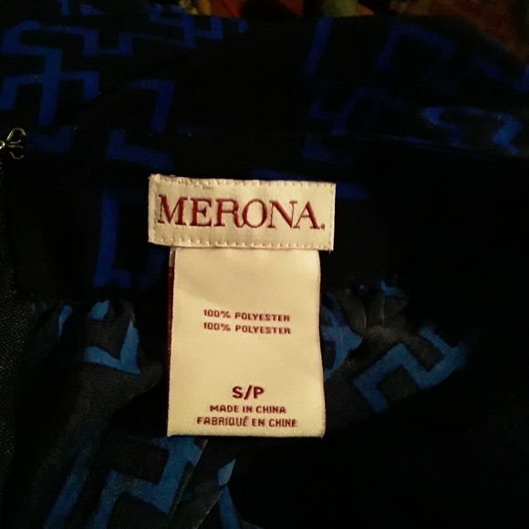 Vintage Merona Womens Small Black and Blue Light Mini Skirt - Picture 9 of 11